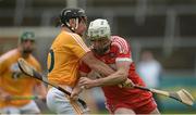 19 June 2016; Oisín McCloskey of Derry in action against Eddie McCloskey of Antrim during the Ulster GAA Hurling Senior Championship Semi-Final match between Derry and Antrim at the Athletic Grounds in Armagh. Photo by Piaras Ó Mídheach/Sportsfile
