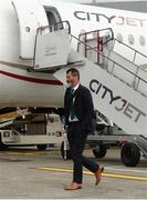 27 June 2016; Republic of Ireland assistant manager Roy Keane on their arrival back from UEFA Euro 2016 on CityJet's new Superjet. CityJet is the official partner to the FAI. Dublin Airport, Dublin. Photo by Piaras Ó Mídheach/Sportsfile