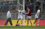26 June 2016; Cathal McNally of Kildare, left, reacts after his second half goal by ruled out by referee Derek O'Mahoney during the Leinster GAA Football Senior Championship Semi-Final match between Kildare and Westmeath at Croke Park in Dublin. Photo by Piaras Ó Mídheach/Sportsfile