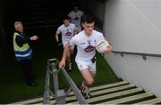26 June 2016; Kildare captain Eoin Doyle leads his side out to the pitch prior to the Leinster GAA Football Senior Championship Semi-Final match between Kildare and Westmeath at Croke Park in Dublin. Photo by Piaras Ó Mídheach/Sportsfile