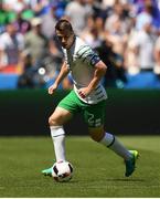 26 June 2016; Seamus Coleman of Republic of Ireland during the UEFA Euro 2016 Round of 16 match between France and Republic of Ireland at Stade des Lumieres in Lyon, France. Photo by Stephen McCarthy/Sportsfile