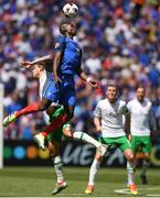 26 June 2016; Paul Pogba of France and Jeff Hendrick of Republic of Ireland during the UEFA Euro 2016 Round of 16 match between France and Republic of Ireland at Stade des Lumieres in Lyon, France. Photo by Stephen McCarthy/Sportsfile