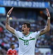 25 June 2016; Kyle Lafferty of Northern Ireland during the UEFA Euro 2016 Round of 16 match between Wales and Northern Ireland at Parc de Princes in Paris, France. Photo by Stephen McCarthy/Sportsfile