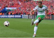 25 June 2016; Niall McGinn of Northern Ireland during the UEFA Euro 2016 Round of 16 match between Wales and Northern Ireland at Parc de Princes in Paris, France. Photo by Stephen McCarthy/Sportsfile