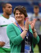 25 June 2016; Northern Ireland's First Minister Arlene Foster during the UEFA Euro 2016 Round of 16 match between Wales and Northern Ireland at Parc de Princes in Paris, France. Photo by Stephen McCarthy/Sportsfile