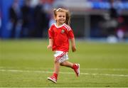 25 June 2016; Alba Violet Bale, daughter of Gareth Bale of Wales, following the UEFA Euro 2016 Round of 16 match between Wales and Northern Ireland at Parc de Princes in Paris, France. Photo by Stephen McCarthy/Sportsfile
