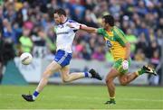 25 June 2016; Owen Duffy of Monaghan in action against Frank McGlynn of Donegal during the Ulster GAA Football Senior Championship Semi-Final game between Donegal and Monaghan at Kingspan Breffni Park in Cavan. Photo by Ramsey Cardy/Sportsfile