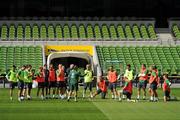 10 August 2010; Republic of Ireland head coach Marco Tardelli with the players during squad training ahead of their international friendly against Argentina on Wednesday. Republic of Ireland squad training, Aviva Stadium, Lansdowne Road, Dublin. Picture credit: David Maher / SPORTSFILE