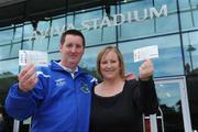 11 August 2010; Manulla FC won the Ford ‘Focus on the Footy’ club prize. Ford offered clubs across the county a VIP package to the Ireland v Argentina game at the Aviva stadium that they could then auction to raise funds for the club. Pictured at the Aviva Stadium was prizewinner Joe King and his wife Julie from Balla, Co. Mayo. Aviva Stadium, Lansdowne Road, Dublin. Picture credit: Matt Browne / SPORTSFILE