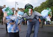11 August 2010; Cousins Darren and James Gray, from Lisdoonvarna, Co. Clare, on their way to the game. International Friendly, Republic of Ireland v Argentina Aviva Stadium, Lansdowne Road, Dublin. Picture credit: Matt Browne / SPORTSFILE