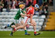 28 June 2016; Sean O Donoghue of Cork in action against Oisin O’Reilly of Limerick during the Bord Gáis Energy Munster U21 Hurling Championship Quarter-Final match between Limerick and Cork at Páirc Uí Rinn in Cork. Photo by Seb Daly/Sportsfile