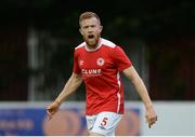 28 June 2016; Sean Hoare of St. Patrick's Athletic reacts after scoring a goal which was subsequently disallowed for offside during the UEFA Europa League First Qualifying Round 1st Leg game between St. Patrick's Athletic and AS Jeunesse Esch at Richmond Park in Dublin. Photo by Brendan Moran/Sportsfile