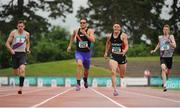 26 June 2016; Brian Gregan, Clonliffe Harriers AC, centre, on his way to winning the Men's 400m ahead of Craig Lynch, right, Shercock AC, far right, Zak Curran, DSD AC, and David Gillick, left, DSD AC, during the GloHealth National Senior Track & Field Championships at Morton Stadium in Santry, Co Dublin. Photo by Tomás Greally/Sportsfile
