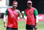 29 June 2016; Tabraiz Shamsi (L) and Samuel Badree (R) during a training session, St Kitts and Nevis Patriots, Warner Park, Basseterre, St. Kitts & Nevis. Photo by Ashley Allen/Sportsfile