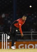 29 June 2016; Sunil Narine of Trinbago Knight Riders bowling during Match 1 of the Hero Caribbean Premier League between Trinbago Knight Riders and St Lucia Zouks at the Queen's Park Oval in Port of Spain, Trinidad. Photo by Randy Brooks/Sportsfile