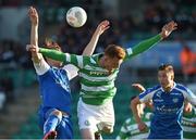 30 June 2016; Gary Shaw of Shamrock Rovers in action against Juuso Hamalainen of RoPS Rovaniemi during the UEFA Europa League First Qualifying Round 1st Leg game between Shamrock Rovers and RoPS Rovaniemi at Tallaght Stadium in Tallaght, Co Dublin. Photo by David Maher/Sportsfile