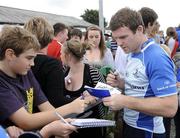 12 August 2010; Leinster's Gordon D'Arcy signs autographs for supporters after squad training. Leinster Rugby Pre-Season Preparations, Wexford Wanderers RFC, Wexford. Picture credit: Matt Browne / SPORTSFILE