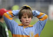 13 August 2010; Nine-year-old Hugh Layther, from Donnybrook, Dublin, in a relaxed mood at the Centra Leinster Rugby Summer Camps 2010. Donnybrook, Dublin. Picture credit: Ray McManus / SPORTSFILE