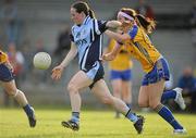 14 August 2010; Avril Cluxton, Dublin, in action against Eimear Considine, Clare. TG4 Ladies Football All-Ireland Senior Championship Quarter-Final, Clare v Dublin, St Rynagh's, Banagher, Co. Offaly. Picture credit: Brendan Moran / SPORTSFILE