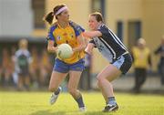 14 August 2010; Eimear Considine, Clare, in action against Louise Kidd, Dublin. TG4 Ladies Football All-Ireland Senior Championship Quarter-Final, Clare v Dublin, St Rynagh's, Banagher, Co. Offaly. Picture credit: Brendan Moran / SPORTSFILE