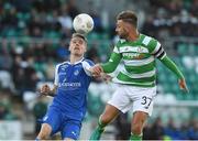 30 June 2016; Stephen McPhail of Shamrock Rovers in action against Robert Taylor of RoPS Rovaniemi during the UEFA Europa League First Qualifying Round 1st Leg game between Shamrock Rovers and RoPS Rovaniemi at Tallaght Stadium in Tallaght, Co Dublin. Photo by David Maher/Sportsfile