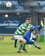 30 June 2016; Gary Shaw of Shamrock Rovers in action against Abdou Jammeh of RoPS Rovaniemi during the UEFA Europa League First Qualifying Round 1st Leg game between Shamrock Rovers and RoPS Rovaniemi at Tallaght Stadium in Tallaght, Co Dublin. Photo by David Maher/Sportsfile