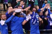 30 June 2016; RoPS Rovaniemi players celebrate with supporters at the end of the UEFA Europa League First Qualifying Round 1st Leg game between Shamrock Rovers and RoPS Rovaniemi at Tallaght Stadium in Tallaght, Co Dublin. Photo by David Maher/Sportsfile