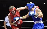 2 July 2016; Sean McComb of Ireland, left, exchanges punches with Wayne Kelly of Russia in their 64kg bout during a Boxing Test Match event between Ireland and Russia at The National Stadium in Dublin. Photo by Sportsfile