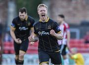 1 July 2016; Daryl Horgan of Dundalk celebrates after scoring his side's fourth goal during the SSE Airtricity League Premier Division match between Derry City and Dundalk at the Brandywell Stadium in Derry. Photo by David Maher/Sportsfile
