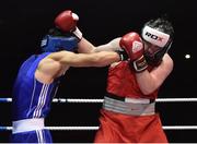 2 July 2016; Vladislav Oblitsov of Russia, left, exchanges punches with Geoffrey Kavanagh of Ireland in their 91kg bout during a Boxing Test Match event between Ireland and Russia at The National Stadium in Dublin. Photo by Sportsfile
