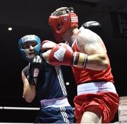 2 July 2016; Joe Ward of Ireland, right, exchanges punches with Eduard Abdrakhmanov of Russia in their 81kg bout during a Boxing Test Match event between Ireland and Russia at The National Stadium in Dublin. Photo by Sportsfile