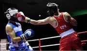 2 July 2016; Brendan Irvine of Ireland, right, exchanges punches with Chingiz Natyrov of Russia in their 52kg bout during a Boxing Test Match event between Ireland and Russia at The National Stadium in Dublin. Photo by Sportsfile