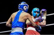 2 July 2016; Michael Conlan of Ireland, right, exchanges punches with Nasim Ferox Sadiki of Russia in their 56kg bout during a Boxing Test Match event between Ireland and Russia at The National Stadium in Dublin. Photo by Sportsfile