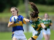 2 July 2016; Alison Connolly of Tipperary is tackled by Tegan Gordon of Meath during the All-Ireland Ladies Football U14 'B' Championship Final at McDonagh Park in Nenagh, Co Tipperary. Photo by Ray Lohan/SPORTSFILE