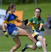 2 July 2016; Ava Fennessy of Tipperary in action against Tia Nulty of Meath during the All-Ireland Ladies Football U14 'B' Championship Final at McDonagh Park in Nenagh, Co Tipperary. Photo by Ray Lohan/SPORTSFILE