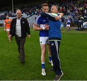 2 July 2016; Laois manager Mick Lillis, right, celebrates with Kevin Meaney after the GAA Football All-Ireland Senior Championship Round 1A Refixture at O'Moore Park in Portlaoise, Co. Laois. Photo by Sportsfile