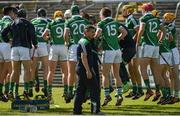 2 July 2016; Limerick manager TJ Ryan, centre, with the team warming up beside him, before the start of the GAA Hurling All-Ireland Senior Championship Round 1 match between Westmeath and Limerick at TEG Cusack Park in Mulligar, Co. Westmeath. Photo by David Maher/Sportsfile