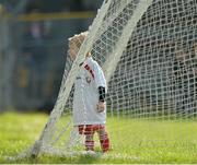 2 July 2016; A young member of the Dromahaire GAA Club, Co Leitrim, waits for his chance to play at half time during the Sligo Leitrim GAA Football All-Ireland Senior Championship Round 2A match between Sligo and Leitrim at Markievicz Park in Sligo. Photo by Ray Ryan/Sportsfile
