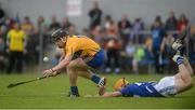 2 July 2016; Tony Kelly of Clare in action against Cahir Healy of Laois during the GAA Hurling All-Ireland Senior Championship Round 1 match between Clare and Laois at Cusack Park in Ennis, Co Clare. Photo by Piaras Ó Mídheach/Sportsfile