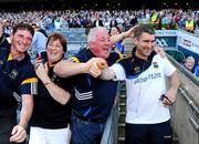 15 August 2010; Tipperary manager Liam Sheedy celebrates with his brother Mick after his side's victory. GAA Hurling All-Ireland Senior Championship Semi-Final, Waterford v Tipperary, Croke Park, Dublin. Picture credit: Stephen McCarthy / SPORTSFILE