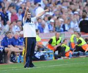 15 August 2010; Tipperary manager Liam Sheedy celebrates at the final whistle. GAA Hurling All-Ireland Senior Championship Semi-Final, Waterford v Tipperary, Croke Park, Dublin. Picture credit: Oliver McVeigh / SPORTSFILE
