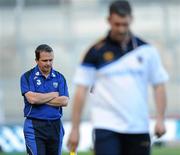 15 August 2010; Waterford manager Davy Fitzgerald, left, and Tipperary manager Liam Sheedy during the final minutes of the game. GAA Hurling All-Ireland Senior Championship Semi-Final, Waterford v Tipperary, Croke Park, Dublin. Picture credit: Stephen McCarthy / SPORTSFILE