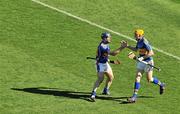 15 August 2010; Tipperary's Eoin Kelly, left, and Lar Corbett celebrate after Kelly scored their side's third goal, set up by Corbett. GAA Hurling All-Ireland Senior Championship Semi-Final, Waterford v Tipperary, Croke Park, Dublin. Picture credit: Brendan Moran / SPORTSFILE