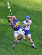 15 August 2010; Declan Fanning, Tipperary, contests a high ball with Shane Walsh, Waterford. GAA Hurling All-Ireland Senior Championship Semi-Final, Waterford v Tipperary, Croke Park, Dublin. Picture credit: Brendan Moran / SPORTSFILE