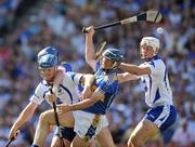 15 August 2010; Eoin Kelly and his Tipperary team-mate John O'Brien in action against Waterford players Richie Foley, right, and Michael Walsh. GAA Hurling All-Ireland Senior Championship Semi-Final, Waterford v Tipperary, Croke Park, Dublin. Picture credit: Ray McManus / SPORTSFILE