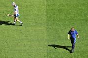 15 August 2010; Waterford manager Davy Fitzgerald walks to the bench as Brian O'Halloran follows his team-mates in the pre-match parade. GAA Hurling All-Ireland Senior Championship Semi-Final, Waterford v Tipperary, Croke Park, Dublin. Picture credit: Brendan Moran / SPORTSFILE