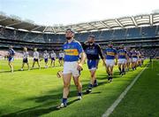 15 August 2010; Tipperary captain Eoin Kelly leads the team in the pre match parade. GAA Hurling All-Ireland Senior Championship Semi-Final, Waterford v Tipperary, Croke Park, Dublin. Picture credit: Ray McManus / SPORTSFILE