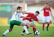 15 August 2010; Oliver Norwood, Manchester United Reserves, in action against Sean O'Connor, Shamrock Rovers. Platinum One Challenge, Shamrock Rovers v Manchester United Reserves, Tallaght Stadium, Tallaght, Dublin. Picture credit: David Maher / SPORTSFILE