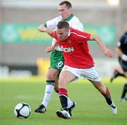 15 August 2010; Tom Cleverley, Manchester United Reserves, in action against Patrick Cregg, Shamrock Rovers. Platinum One Challenge, Shamrock Rovers v Manchester United Reserves, Tallaght Stadium, Tallaght, Dublin. Picture credit: David Maher / SPORTSFILE
