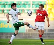 15 August 2010; Keith Gillespie, Shamrock Rovers, in action against Tom Cleverley, Manchester United Reserves. Platinum One Challenge, Shamrock Rovers v Manchester United Reserves, Tallaght Stadium, Tallaght, Dublin. Picture credit: David Maher / SPORTSFILE